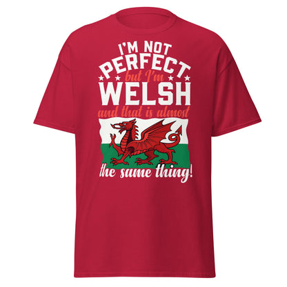 I'm Not Perfect But I'm Welsh - Funny Wales Pride T-Shirt - Cardinal - T-Shirts Online