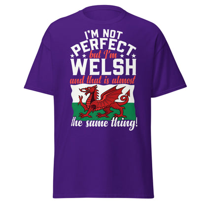 I'm Not Perfect But I'm Welsh - Funny Wales Pride T-Shirt - Purple - T-Shirts Online
