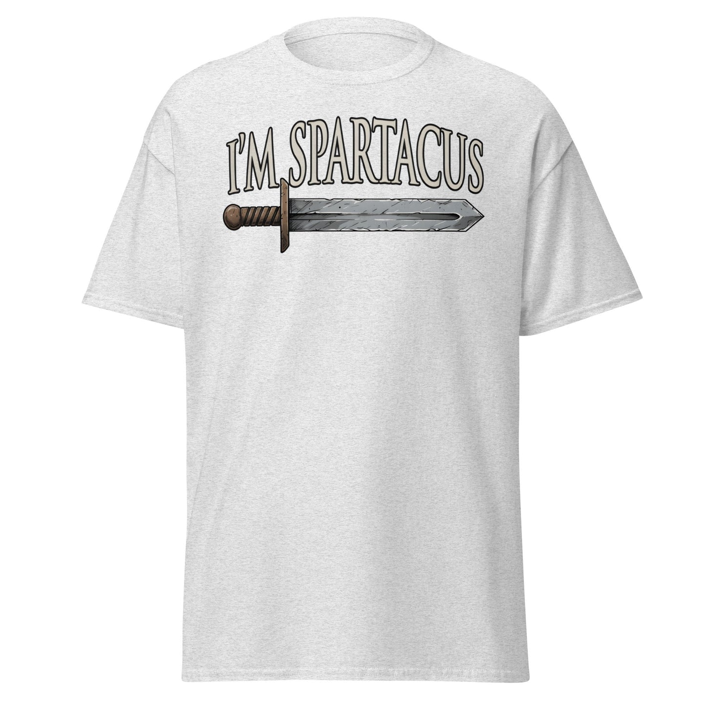 I'm Spartacus T-Shirt | Classic Roman Gladiator Graphic Tee - Ash - T-Shirts Online