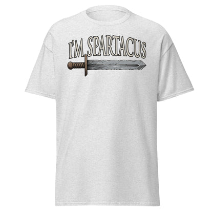 I'm Spartacus T-Shirt | Classic Roman Gladiator Graphic Tee - Ash - T-Shirts Online