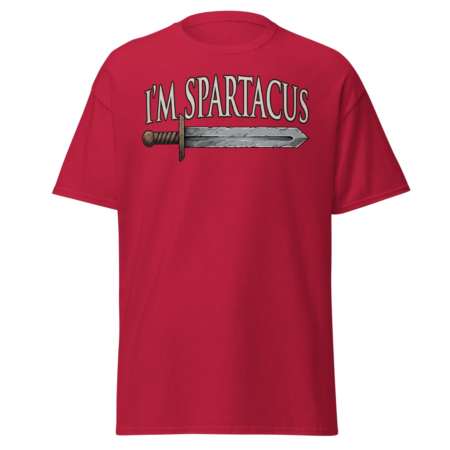 I'm Spartacus T-Shirt | Classic Roman Gladiator Graphic Tee - Cardinal - T-Shirts Online