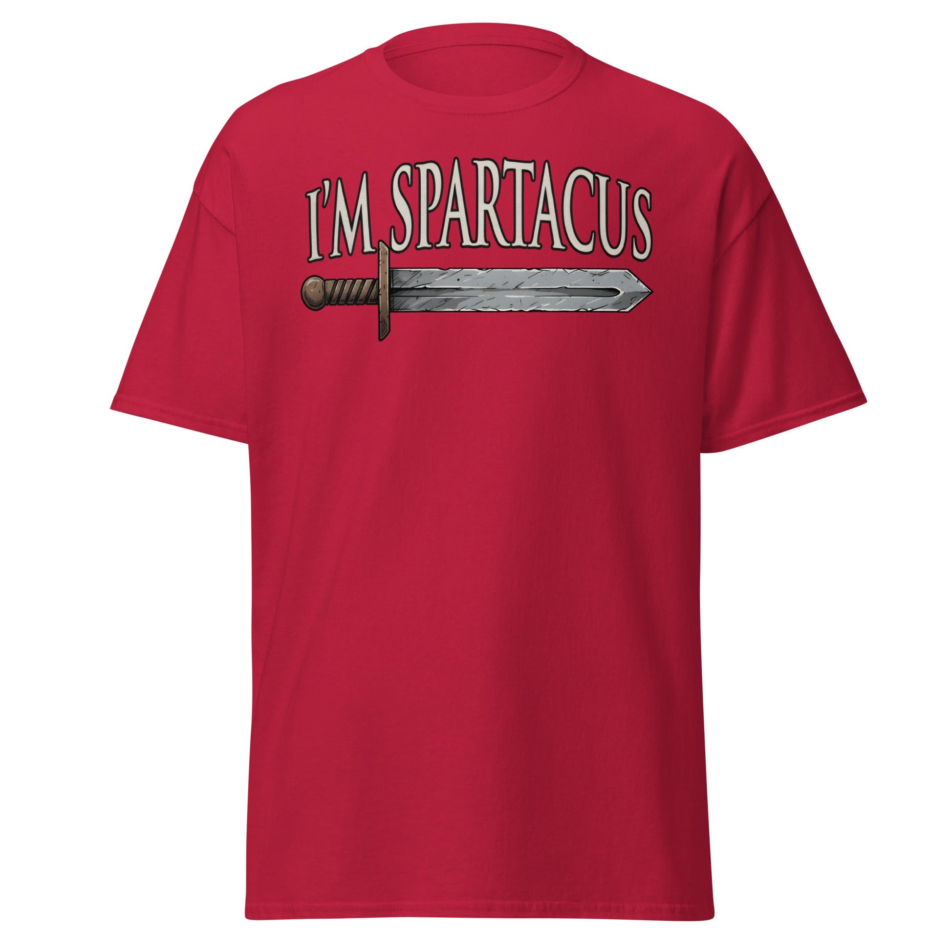 I'm Spartacus T-Shirt | Classic Roman Gladiator Graphic Tee - Cardinal - T-Shirts Online