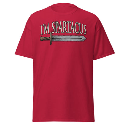 I'm Spartacus T-Shirt | Classic Roman Gladiator Graphic Tee - Cardinal - T-Shirts Online