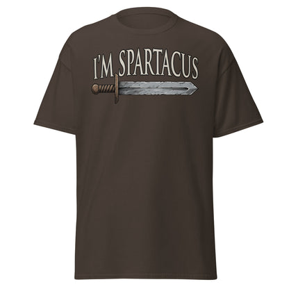 I'm Spartacus T-Shirt | Classic Roman Gladiator Graphic Tee - Dark Chocolate - T-Shirts Online