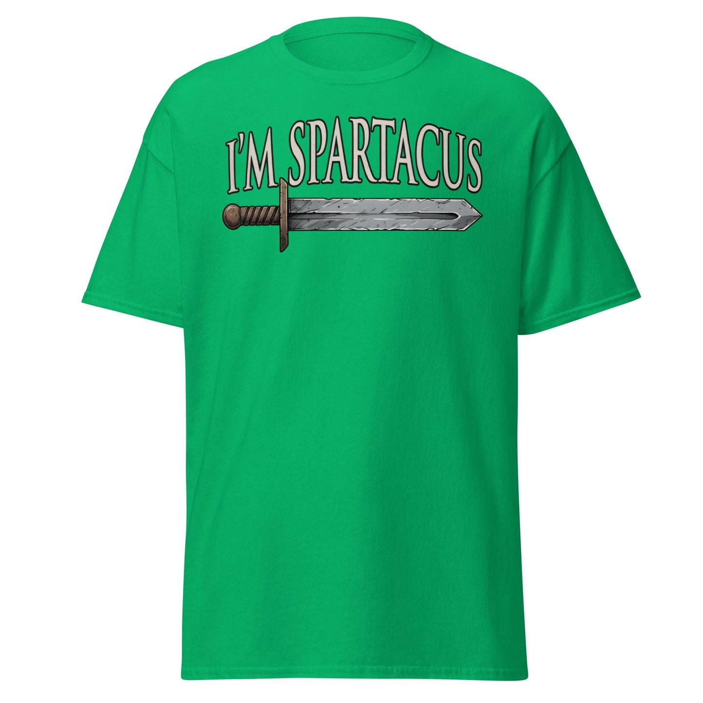 I'm Spartacus T-Shirt | Classic Roman Gladiator Graphic Tee - Irish Green - T-Shirts Online