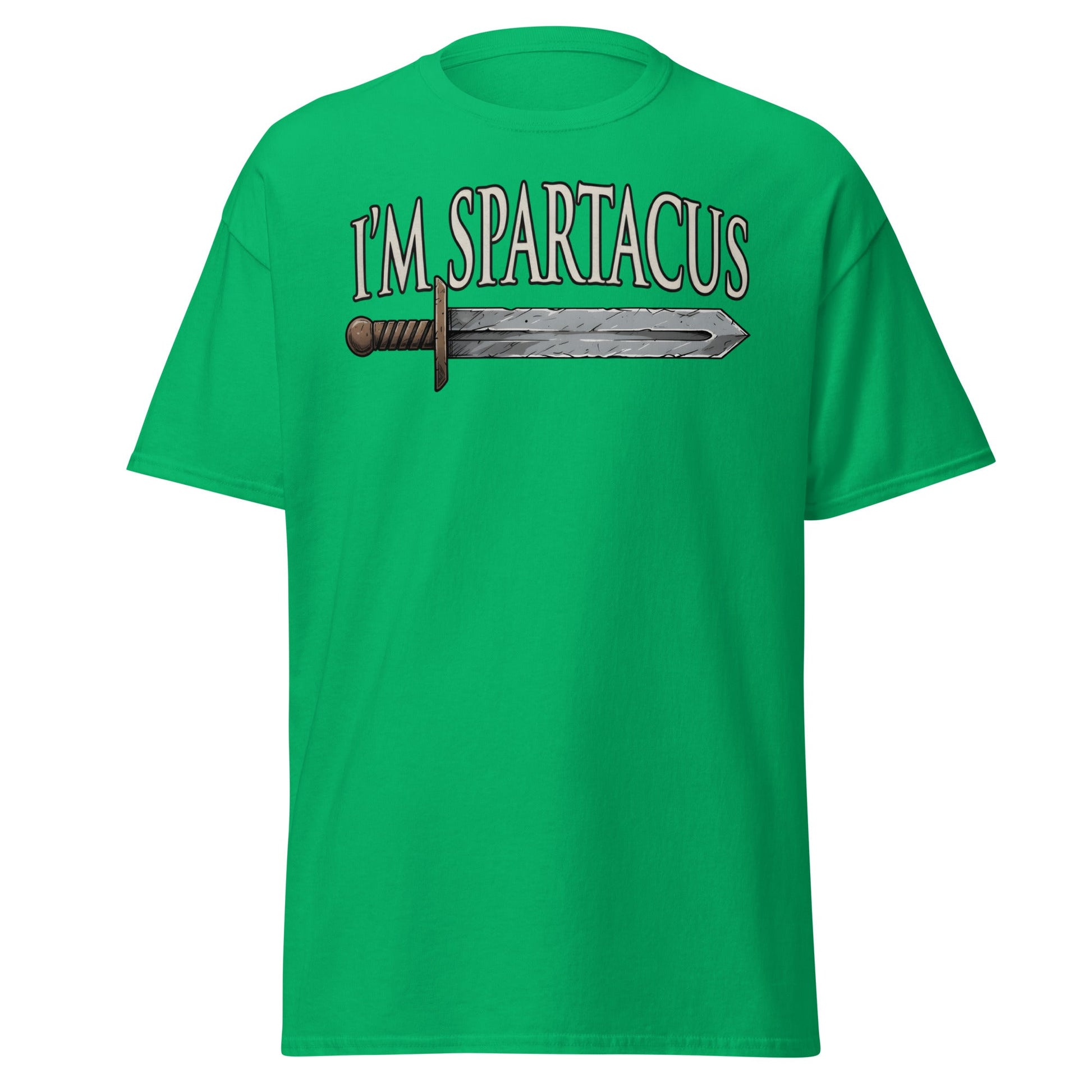 I'm Spartacus T-Shirt | Classic Roman Gladiator Graphic Tee - Irish Green - T-Shirts Online