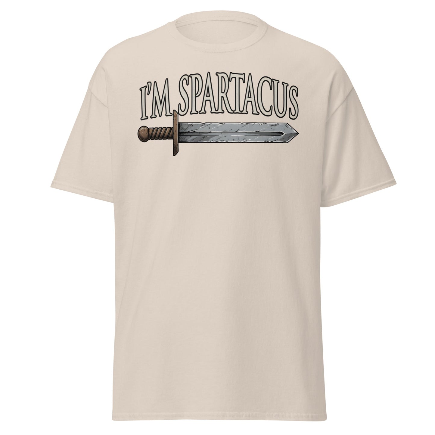 I'm Spartacus T-Shirt | Classic Roman Gladiator Graphic Tee - Natural - T-Shirts Online