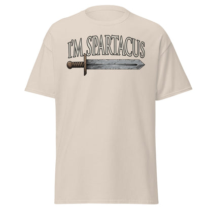 I'm Spartacus T-Shirt | Classic Roman Gladiator Graphic Tee - Natural - T-Shirts Online
