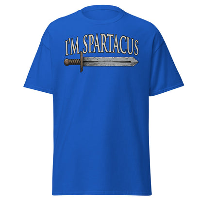 I'm Spartacus T-Shirt | Classic Roman Gladiator Graphic Tee - Royal - T-Shirts Online