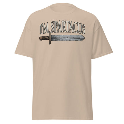 I'm Spartacus T-Shirt | Classic Roman Gladiator Graphic Tee - Sand - T-Shirts Online