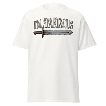 I'm Spartacus T-Shirt | Classic Roman Gladiator Graphic Tee - White - T-Shirts Online