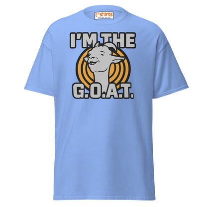 I’m the G.O.A.T. T-Shirt – Funny Graphic Goat Tee - Carolina Blue - T-Shirts Online