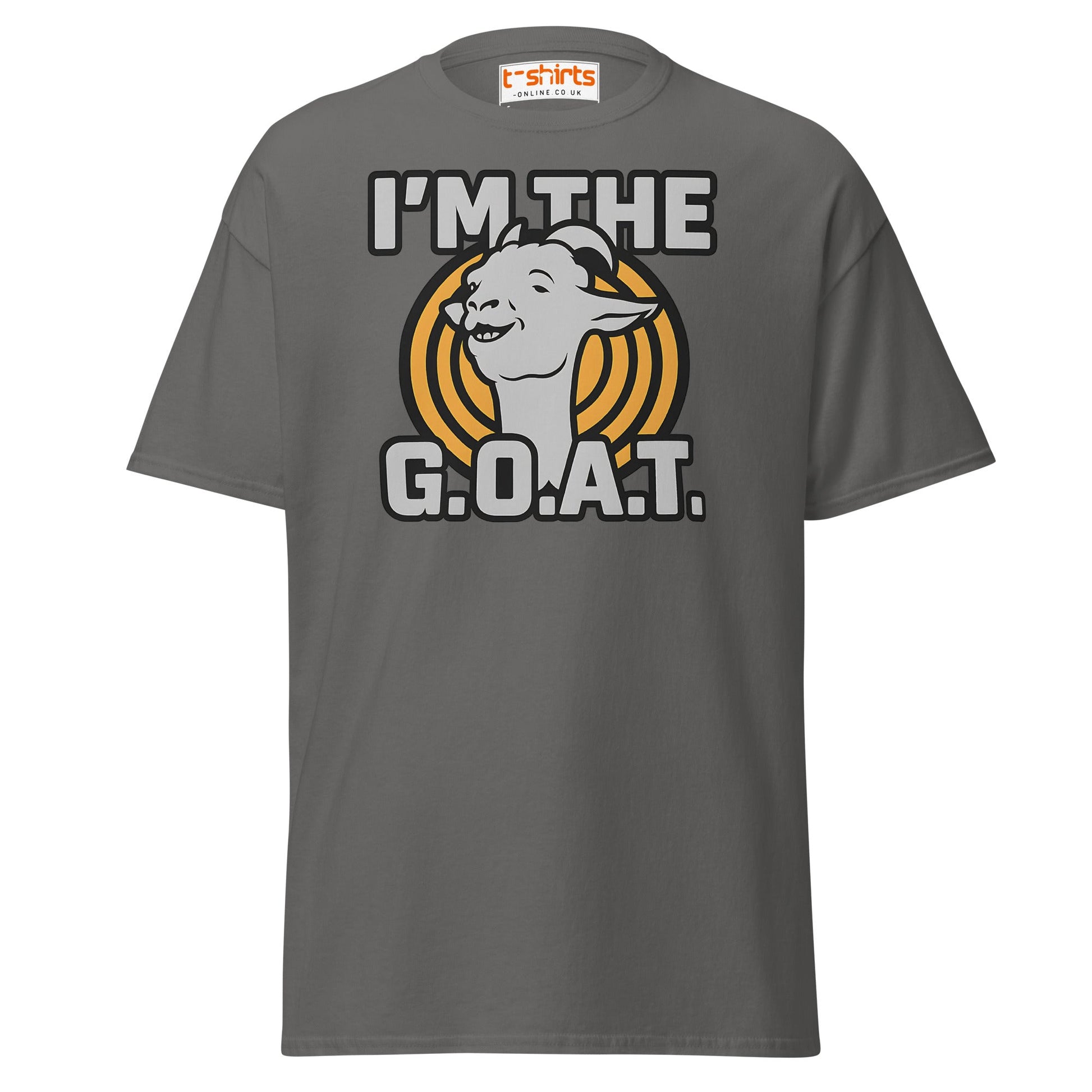 I’m the G.O.A.T. T-Shirt – Funny Graphic Goat Tee - Charcoal - T-Shirts Online