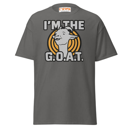 I’m the G.O.A.T. T-Shirt – Funny Graphic Goat Tee - Charcoal - T-Shirts Online