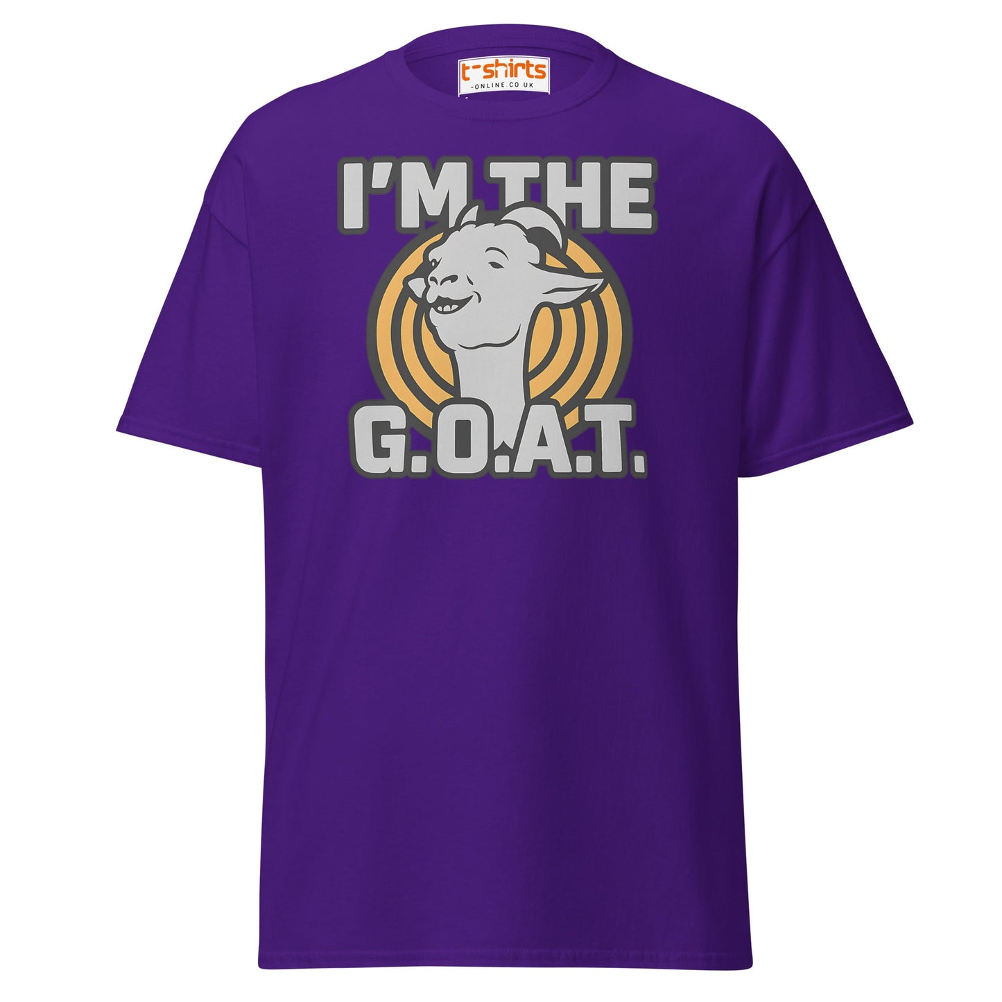 I’m the G.O.A.T. T-Shirt – Funny Graphic Goat Tee - Purple - T-Shirts Online