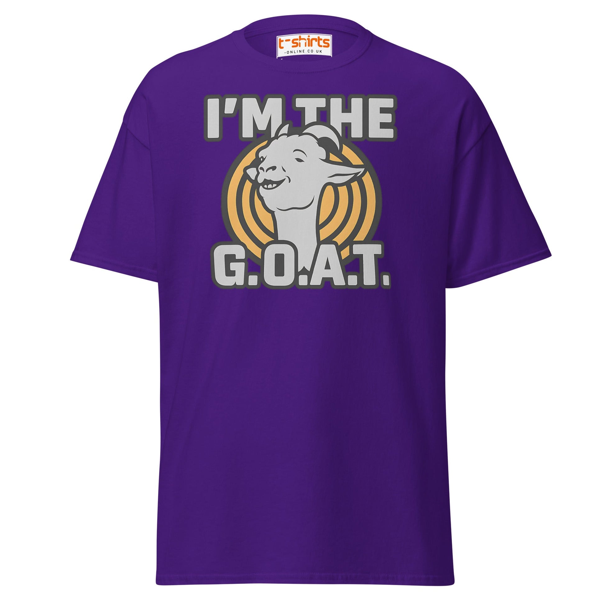 I’m the G.O.A.T. T-Shirt – Funny Graphic Goat Tee - Purple - T-Shirts Online