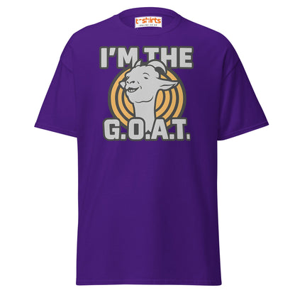 I’m the G.O.A.T. T-Shirt – Funny Graphic Goat Tee - Purple - T-Shirts Online