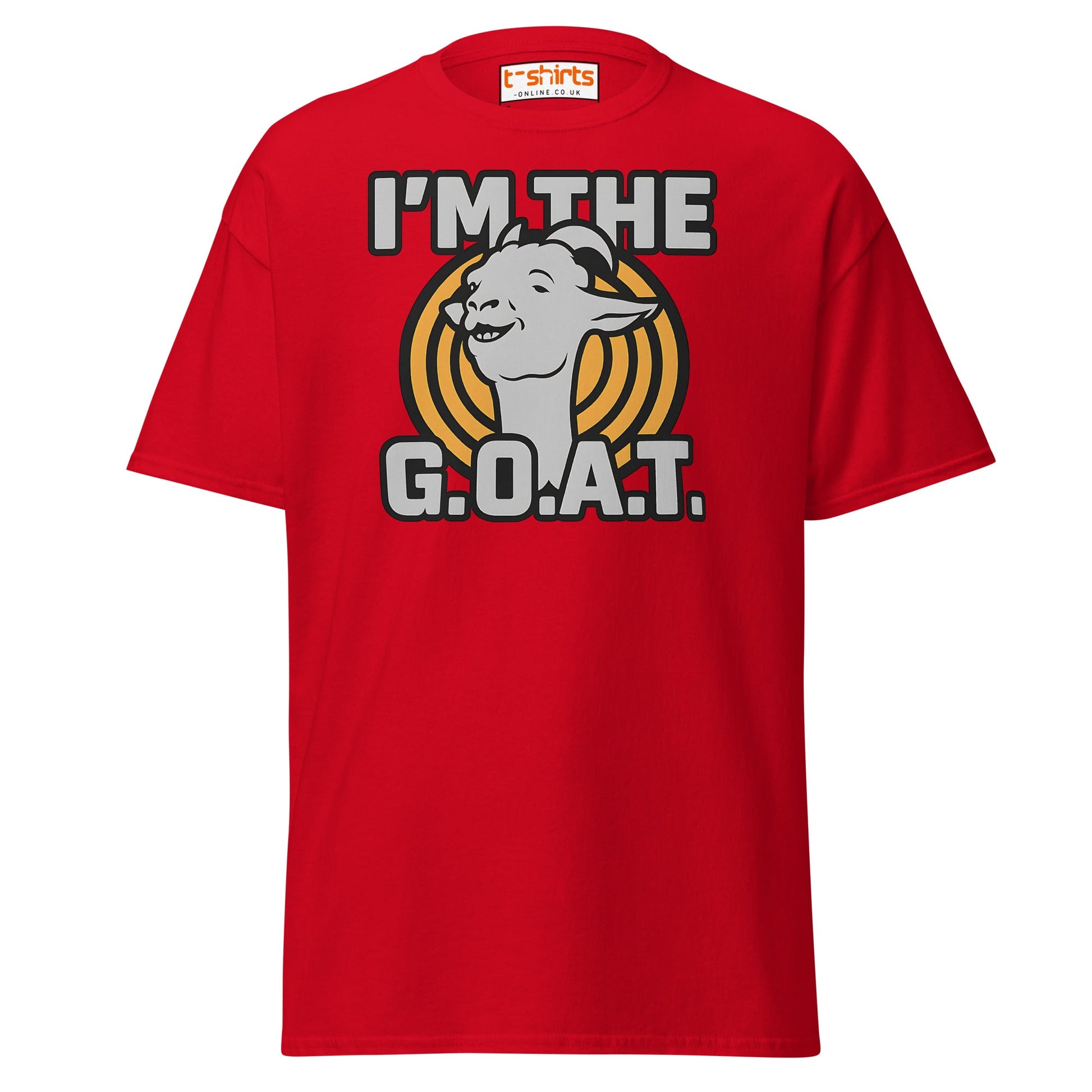 I’m the G.O.A.T. T-Shirt – Funny Graphic Goat Tee - Red - T-Shirts Online