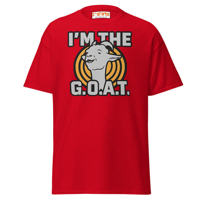 I’m the G.O.A.T. T-Shirt – Funny Graphic Goat Tee - Red - T-Shirts Online