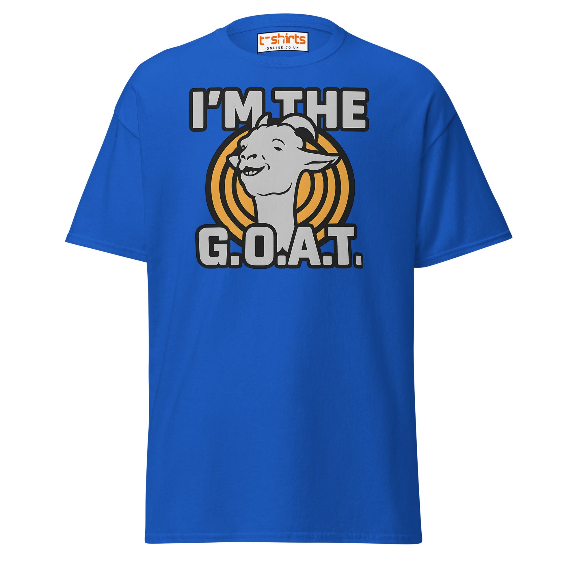 I’m the G.O.A.T. T-Shirt – Funny Graphic Goat Tee - Royal - T-Shirts Online