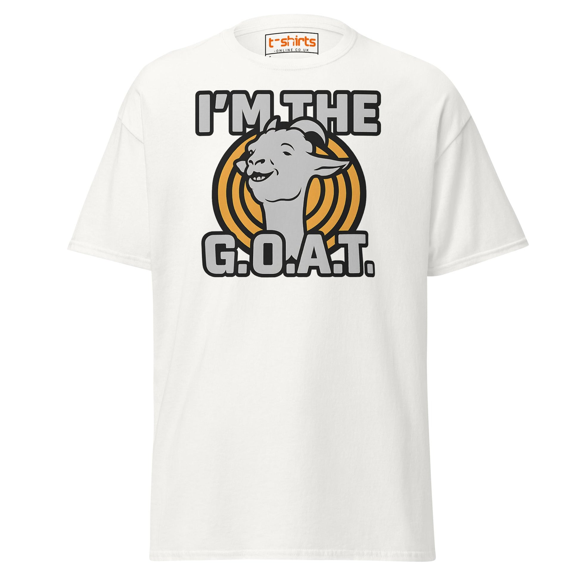 I’m the G.O.A.T. T-Shirt – Funny Graphic Goat Tee - White - T-Shirts Online