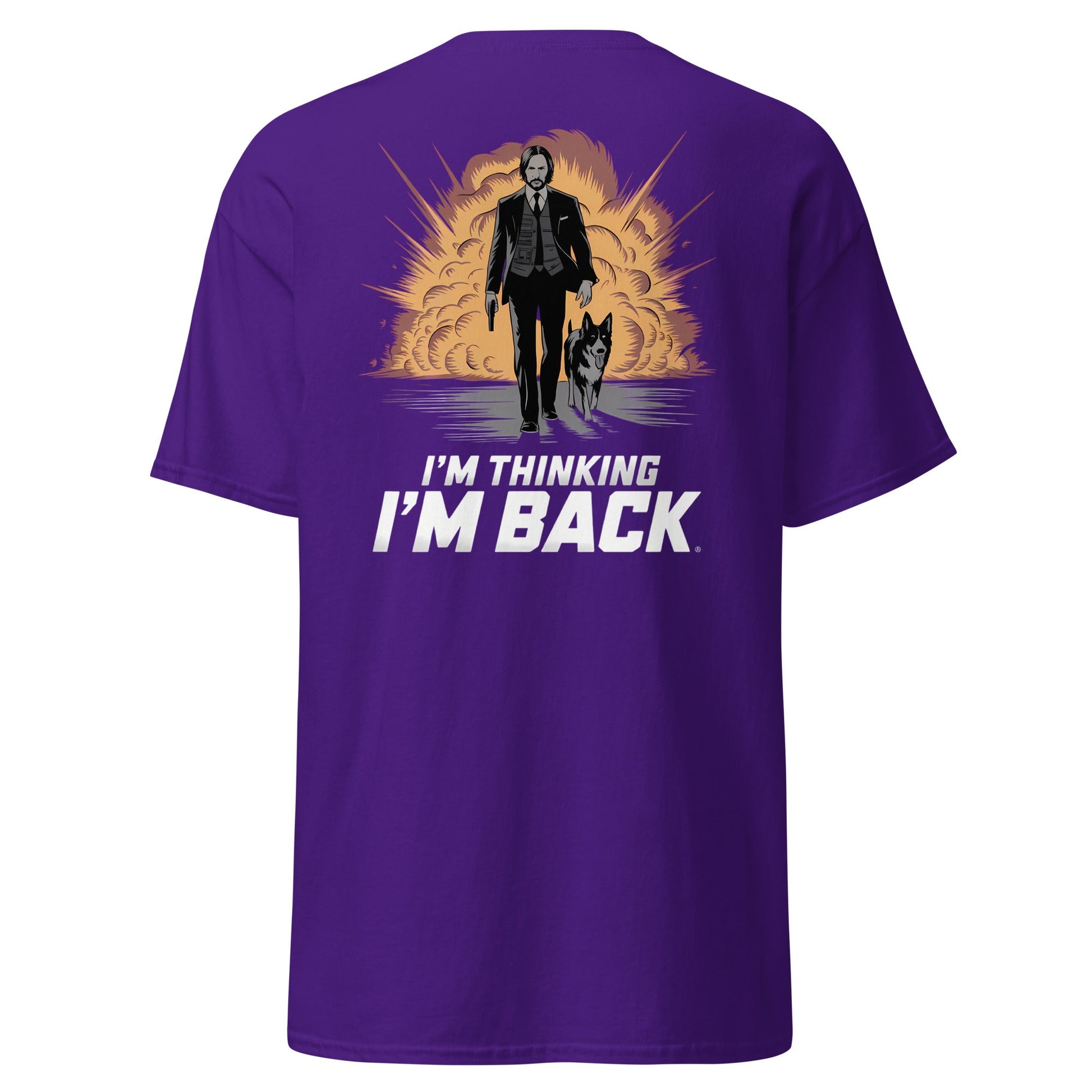 I'm Thinking I'm Back | Back Print - Purple - T-Shirts Online
