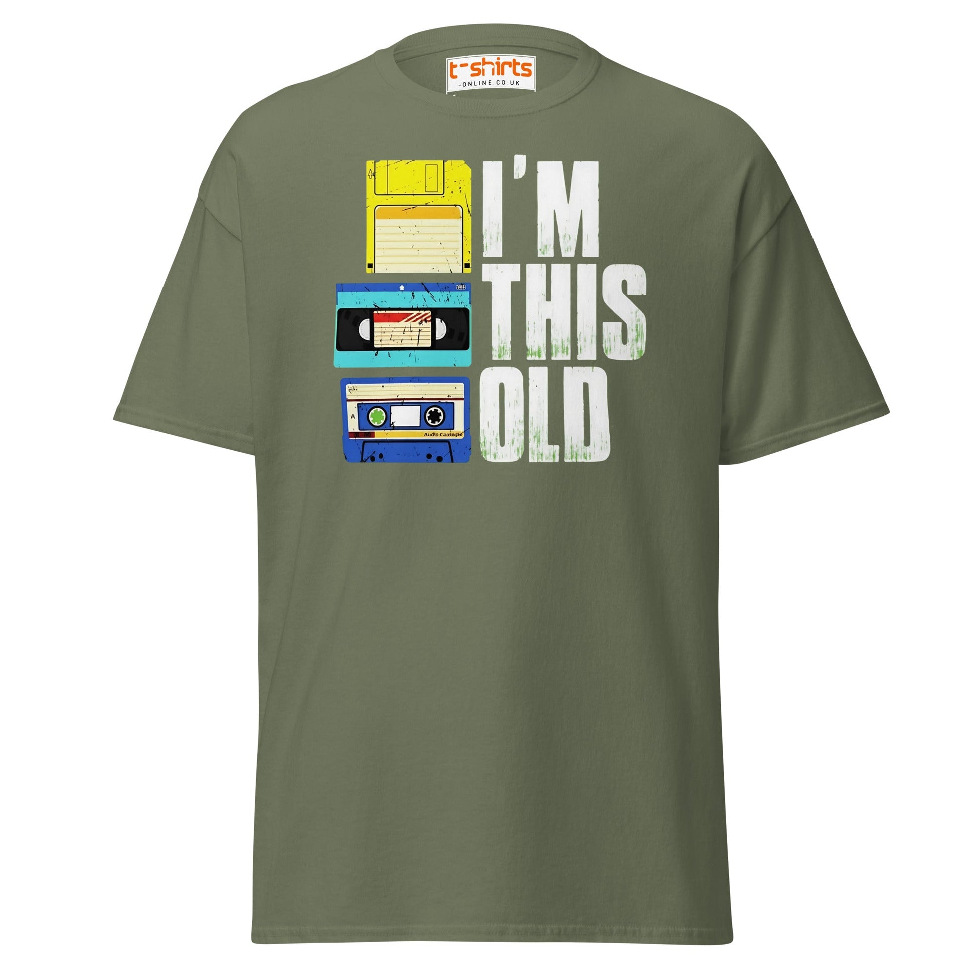 I’m This Old Retro Vintage T-Shirt - Military Green - T-Shirts Online