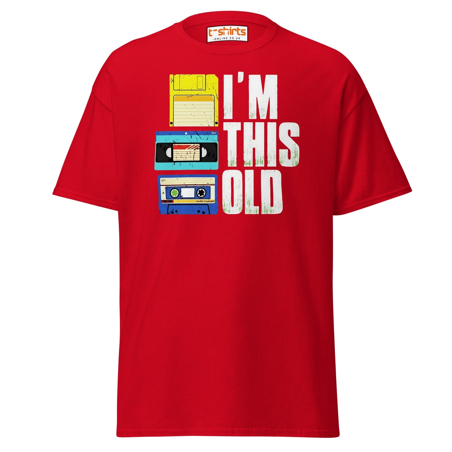 I’m This Old Retro Vintage T-Shirt - Red - T-Shirts Online