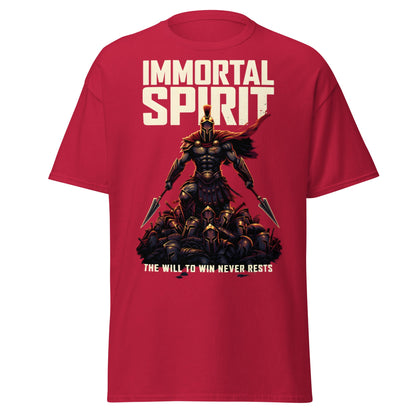Immortal Spirit Spartan Warrior T-Shirt - Motivation Tee - Cardinal - T-Shirts Online