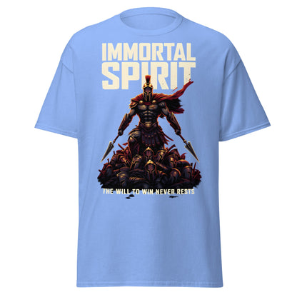 Immortal Spirit Spartan Warrior T-Shirt - Motivation Tee - Carolina Blue - T-Shirts Online