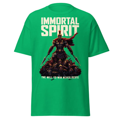 Immortal Spirit Spartan Warrior T-Shirt - Motivation Tee - Irish Green - T-Shirts Online