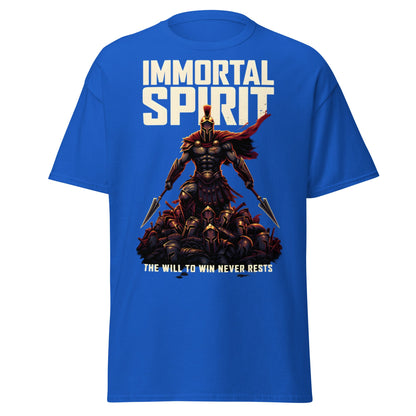 Immortal Spirit Spartan Warrior T-Shirt - Motivation Tee - Royal - T-Shirts Online