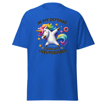 In My Defense | Unicorn T-Shirt - Royal - T-Shirts Online