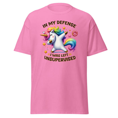 In My Defense | Unicorn T-Shirt - Azalea - T-Shirts Online