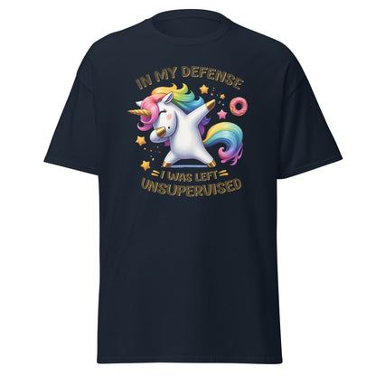 In My Defense | Unicorn T-Shirt - Navy - T-Shirts Online