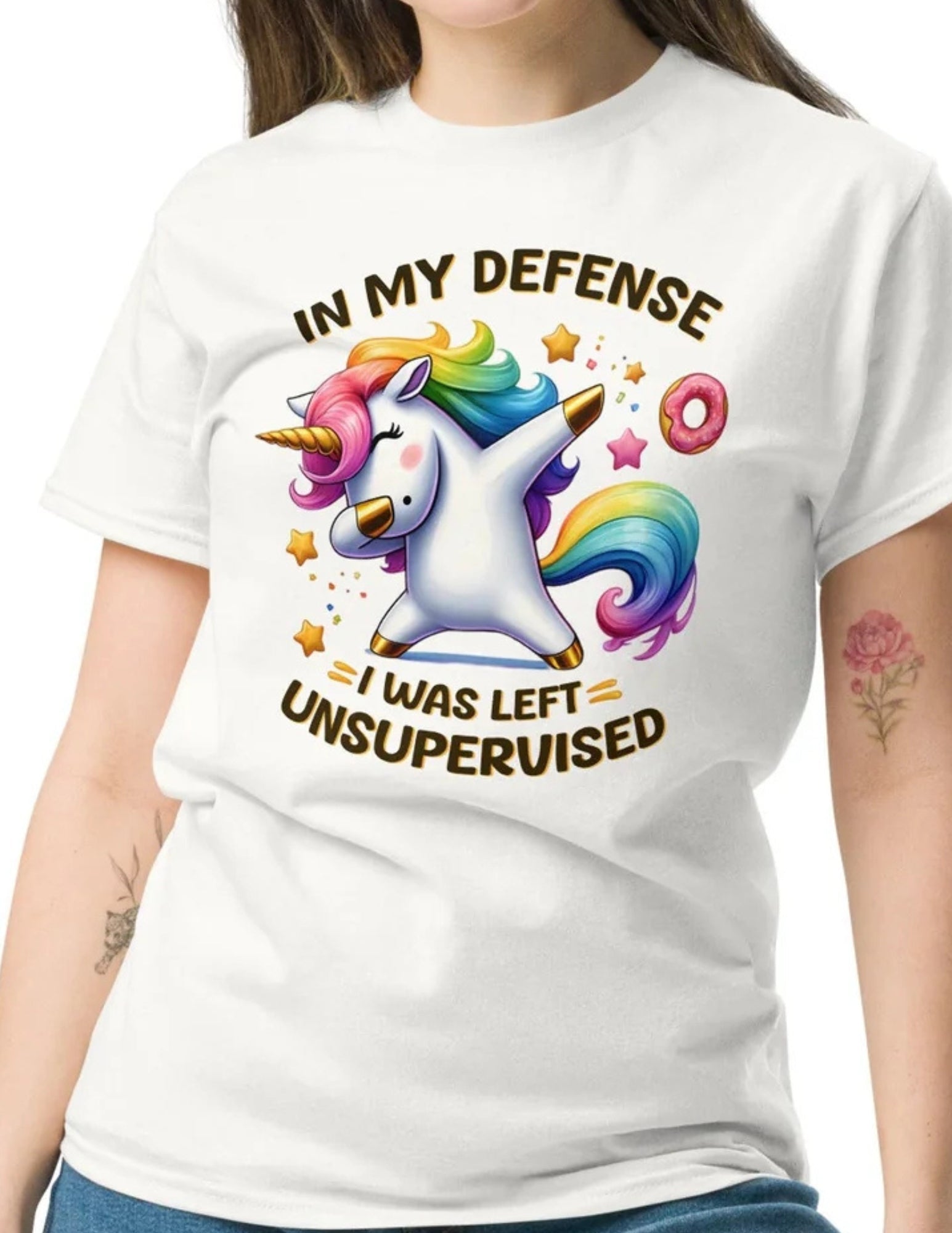 In My Defense | Unicorn T-Shirt - Black - T-Shirts Online