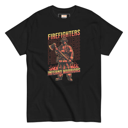 Inferno Warriors T-Shirt | Fireman Tee - Black - T-Shirts Online
