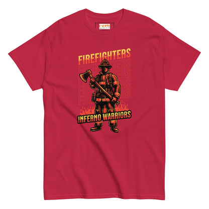 Inferno Warriors T-Shirt | Fireman Tee - Cardinal - T-Shirts Online