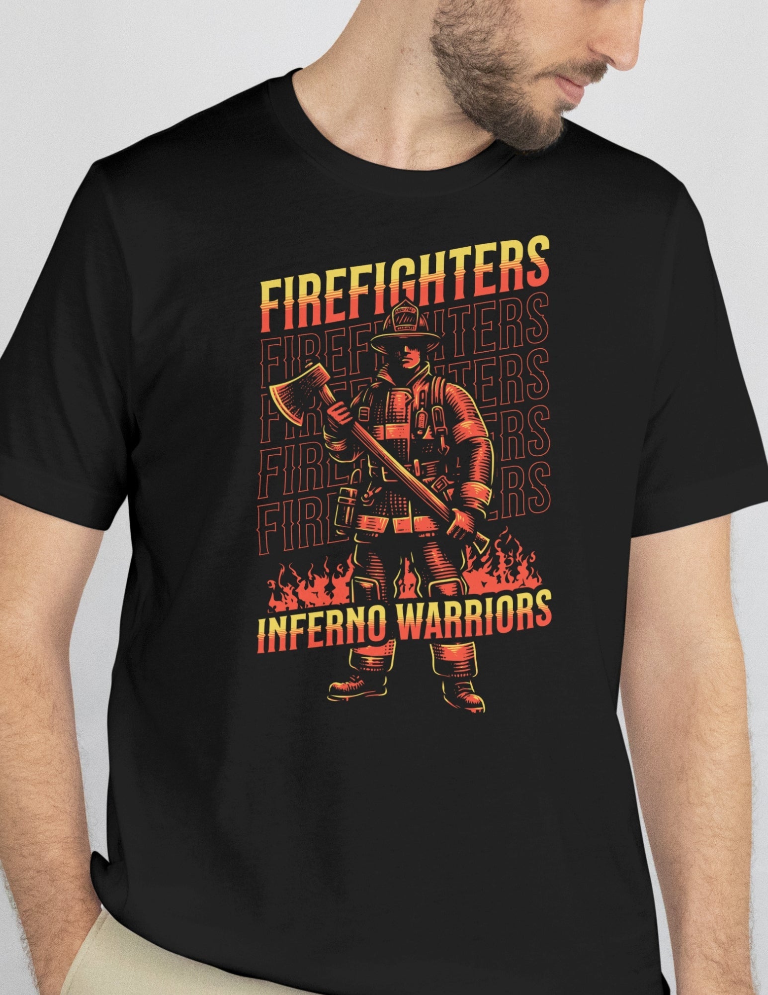 Inferno Warriors T-Shirt | Fireman Tee - Maroon - T-Shirts Online