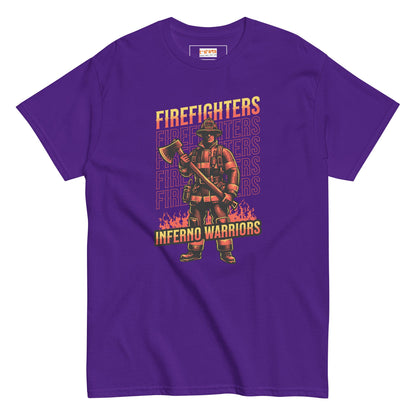 Inferno Warriors T-Shirt | Fireman Tee - Purple - T-Shirts Online