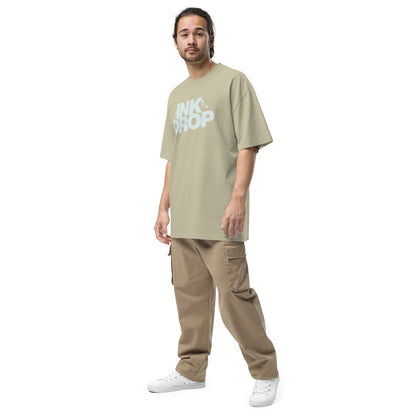 Ink Drop T-Shirt | Oversized Urban Faded Tee - Faded Eucalyptus - T-Shirts Online