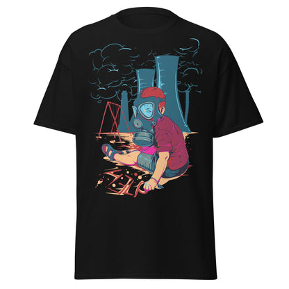 Innocence Lost: Child in Gas Mask T-Shirt - Black - T-Shirts Online