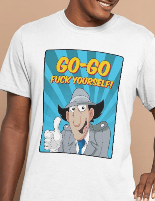 Inspector Gadget | Go Go fck Yourself T-Shirt - Black - T-Shirts Online