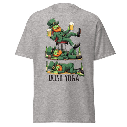 Irish Yoga T-Shirt – Funny Leprechaun St. Patrick’s Day Tee - Sport Grey - T-Shirts Online