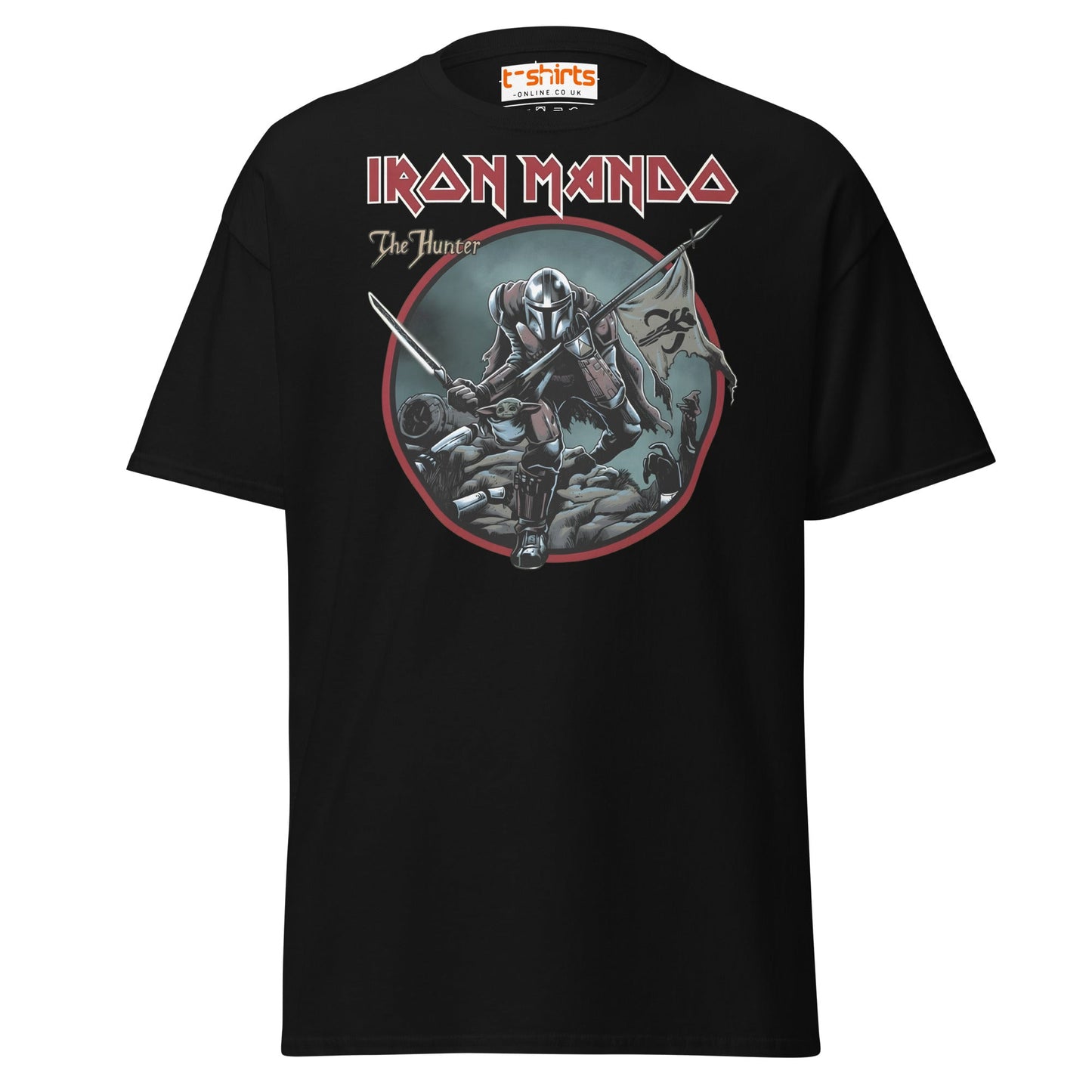 Iron Mando T-Shirt – The Hunter Parody Design Tee - Black - T-Shirts Online