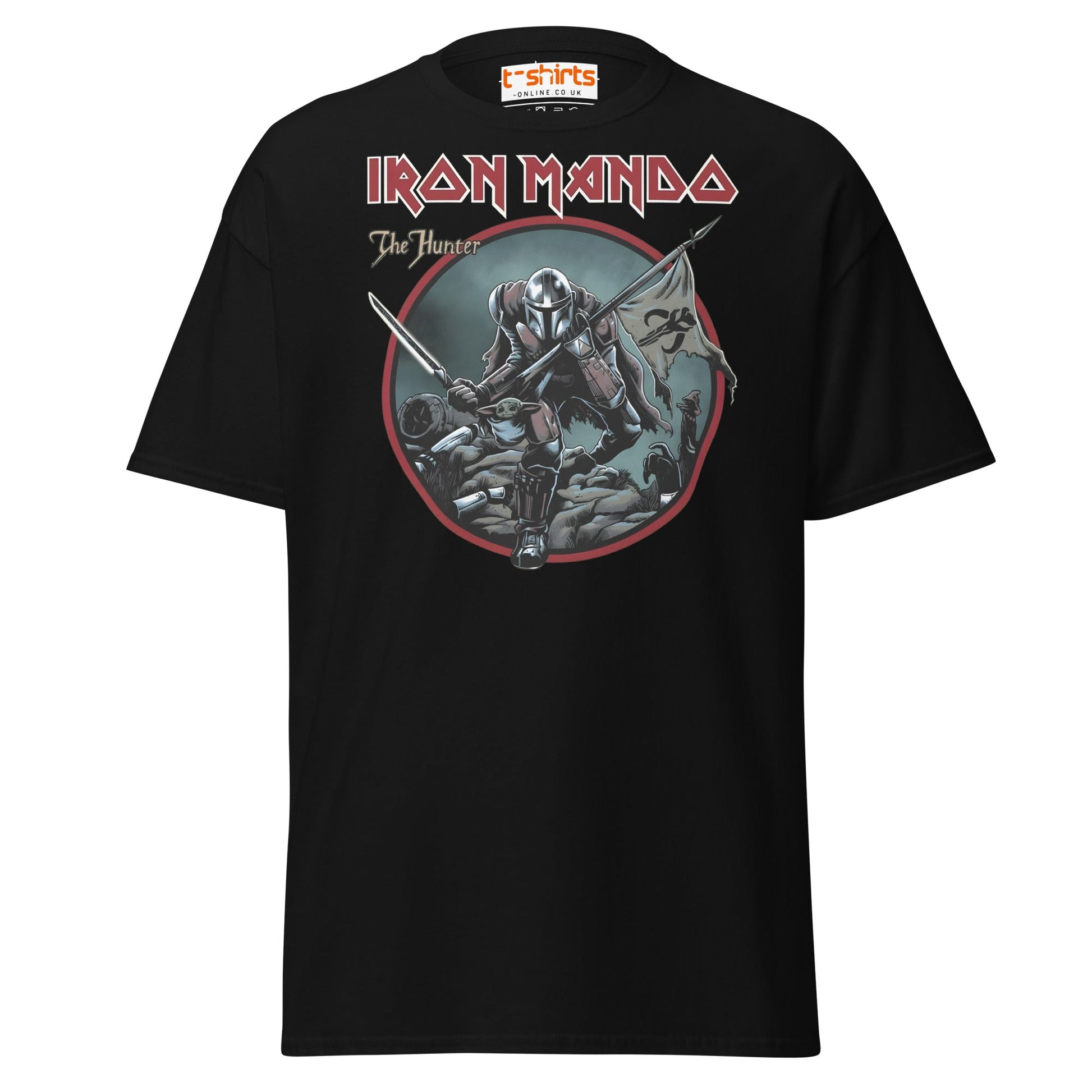Iron Mando T-Shirt – The Hunter Parody Design Tee - Black - T-Shirts Online
