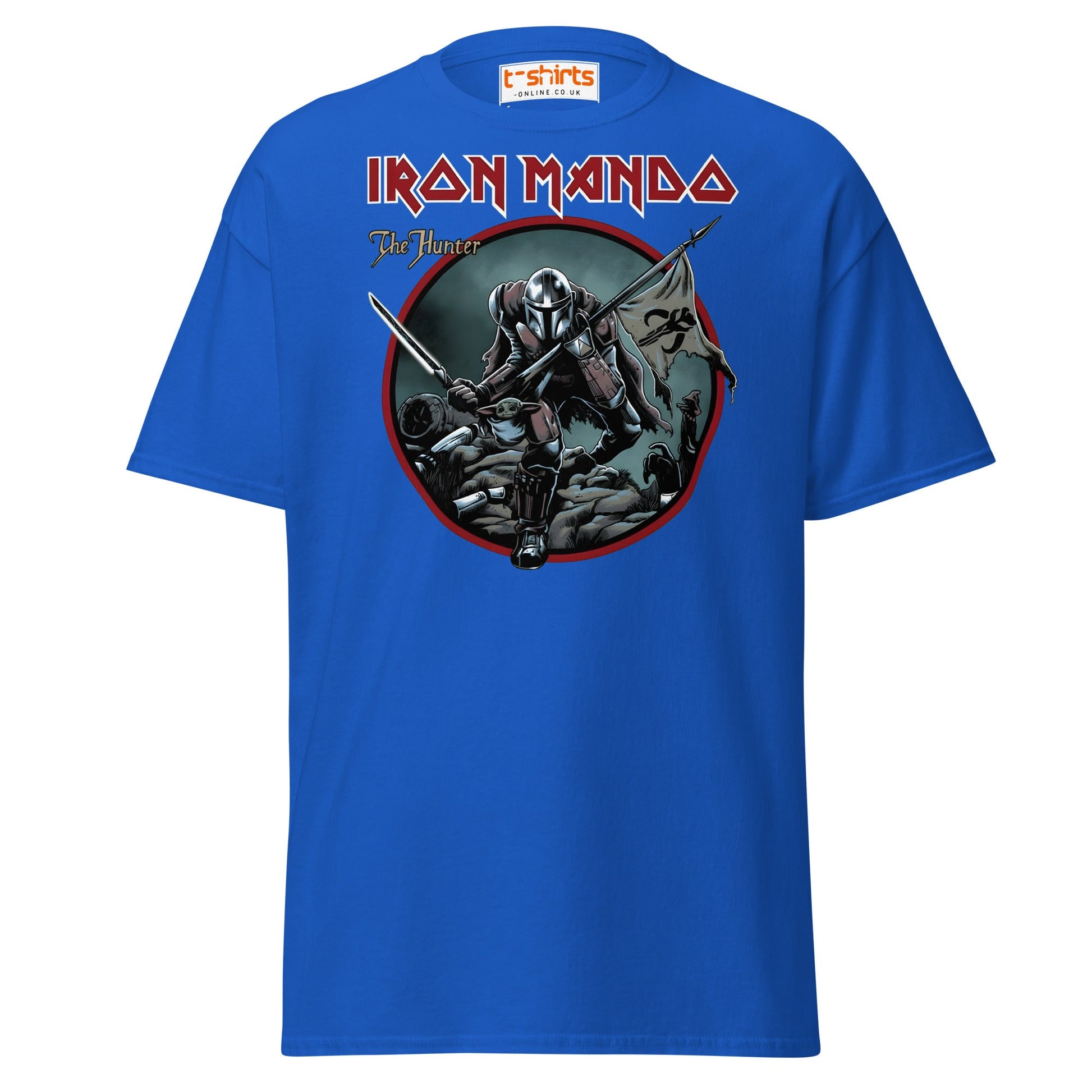 Iron Mando T-Shirt – The Hunter Parody Design Tee - Royal - T-Shirts Online