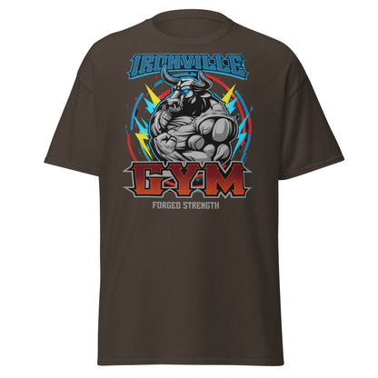 Ironville Gym Forged Strength Bull Power T-Shirt - Dark Chocolate - T-Shirts Online