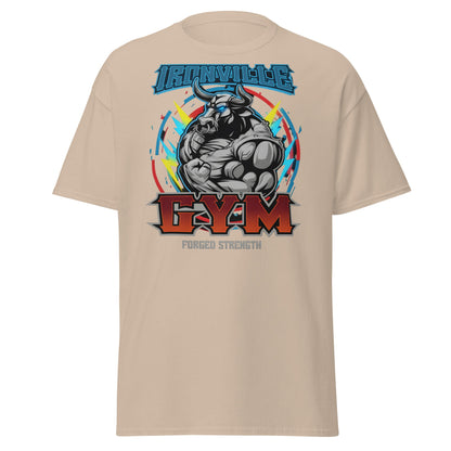 Ironville Gym Forged Strength Bull Power T-Shirt - Sand - T-Shirts Online