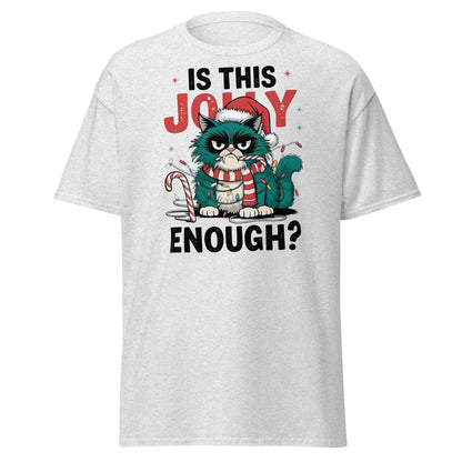 Is This Jolly Enough Grumpy Cat Christmas T-Shirt - Ash - T-Shirts Online